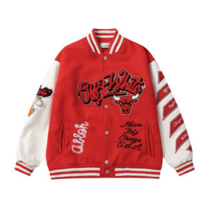 Jaqueta Varsity Off-White x Chicago Bulls
